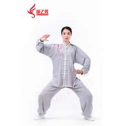 棉加絲秀鳳太極服（灰）