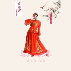 立領(lǐng)中國結(jié)滿天星裙套裝